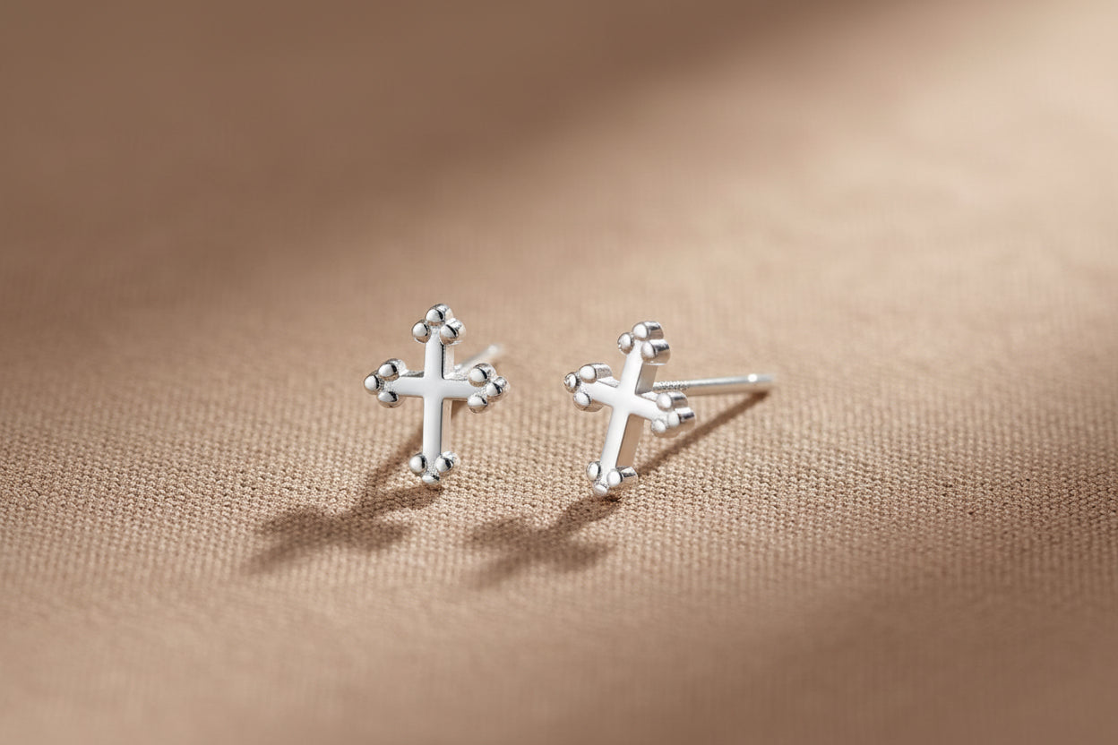 Men’s Cross Earrings