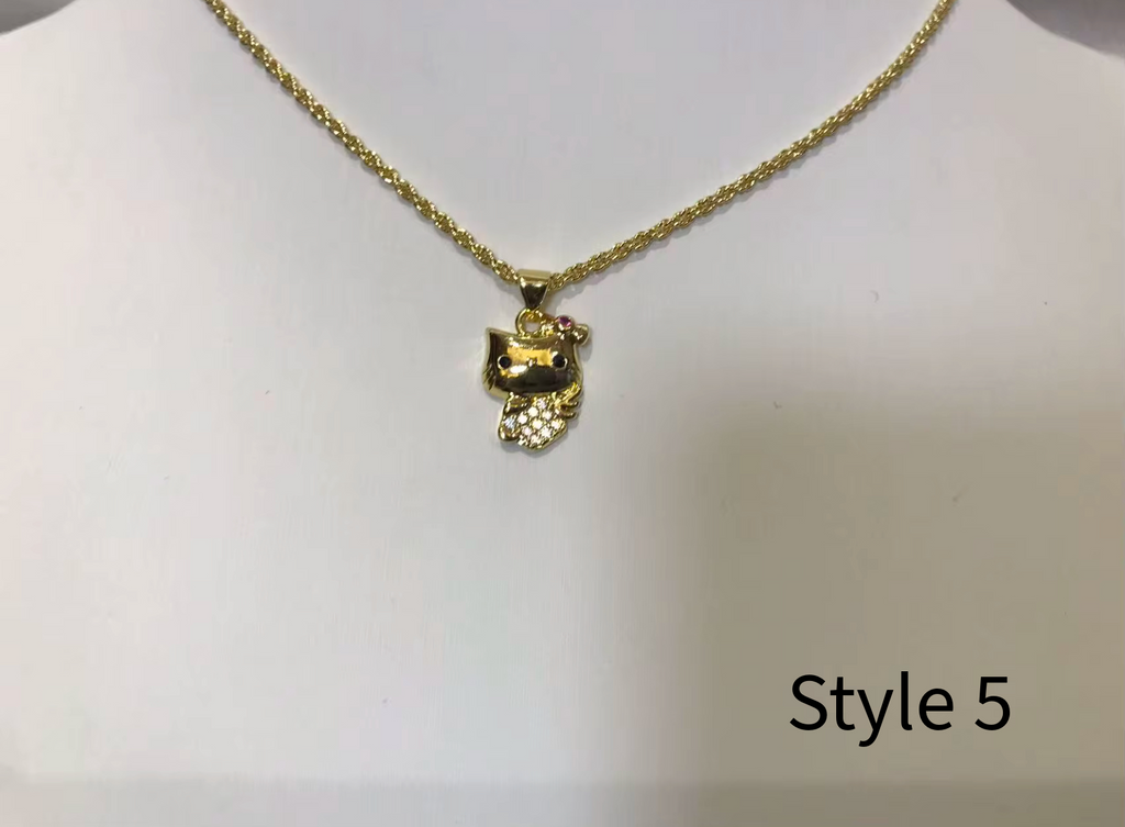 Hello Cali 18k Gold Necklace